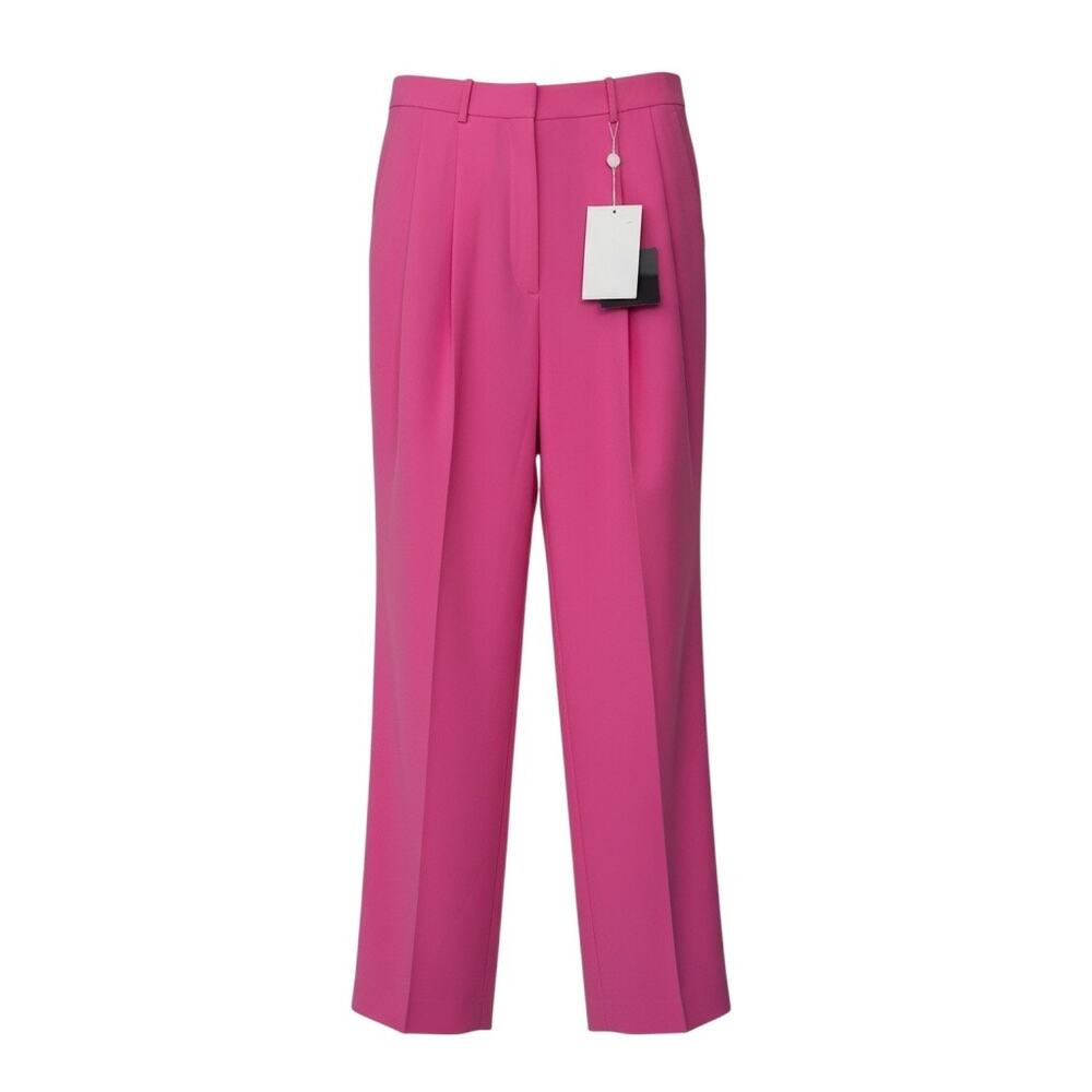 Maison Margiela SS18 Tailored Crepe Trousers in Fuchsia Pink, Size IT44 / US8